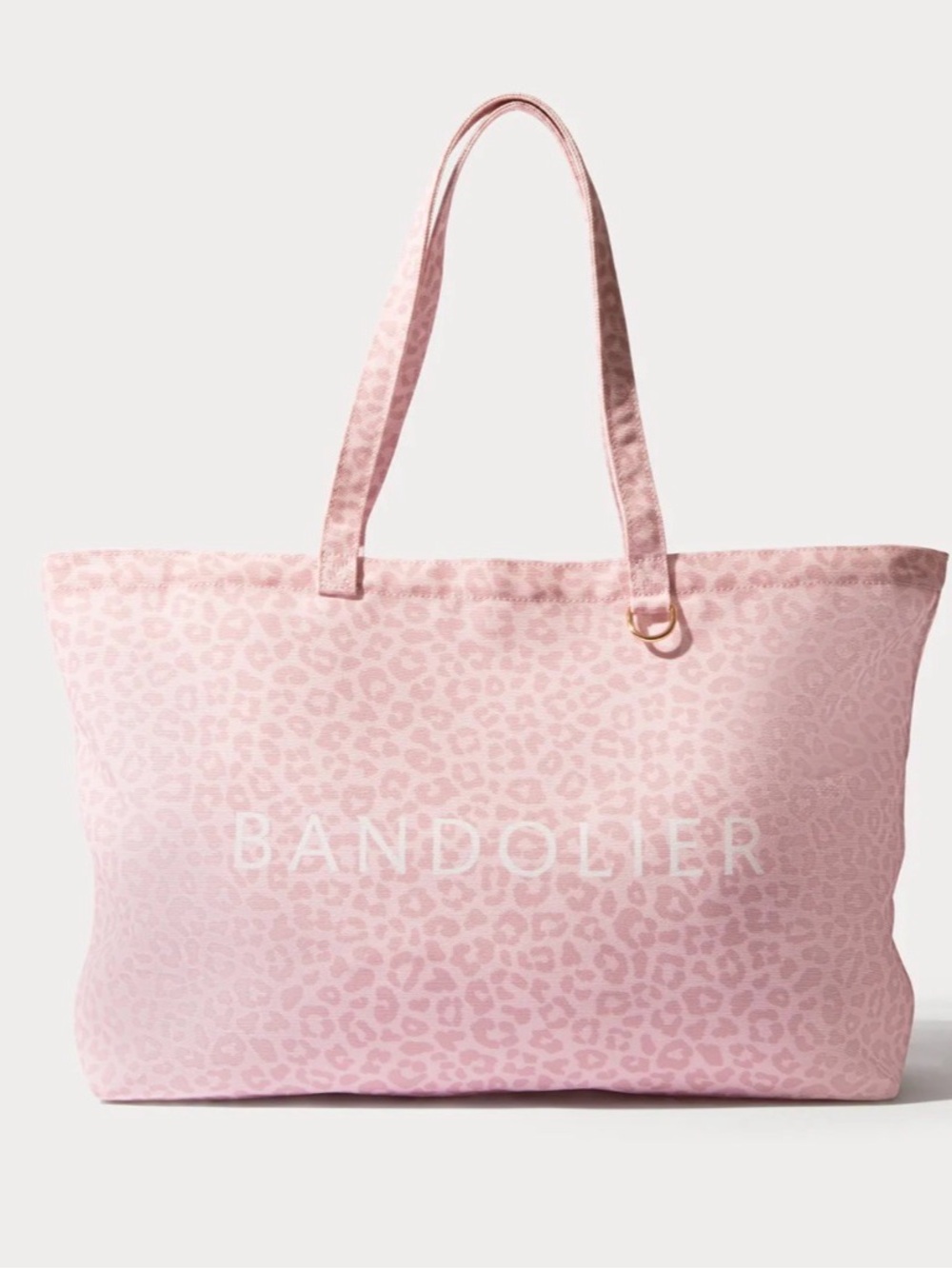 Bandolier Pink Leopard Canvas Tote